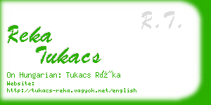 reka tukacs business card